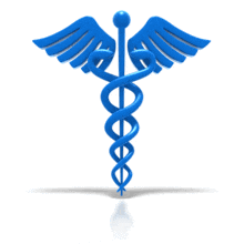 Blue Medical Symbol Lighting Up PowerPoint Animation layout preview.