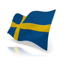 Sweden Flag Perspective PowerPoint Animation layout preview.