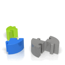 One Loop Puzzle Pie Chart PowerPoint Animation layout preview.
