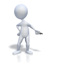 Stick Figure Presenting With Pen PowerPoint Animation layout preview.