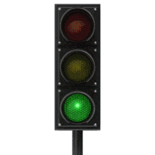 Traffic Lights Changing Colors PowerPoint Animation layout preview.
