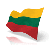 Animated flag of Lithuania PowerPoint Animation layout preview.