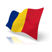 Animated Flag of Romania PowerPoint Animation layout preview.
