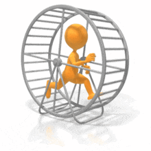 Figure Running Gerbil Wheel PowerPoint Animation layout preview.