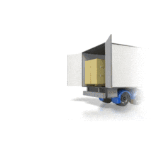 Forklift Loading Truck Trailer PowerPoint Animation layout preview.