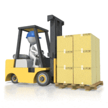 Forklift Lifting Load PowerPoint Animation layout preview.