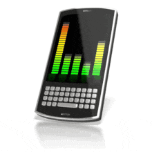 Smart Phone Music Media Equalizer PowerPoint Animation layout preview.