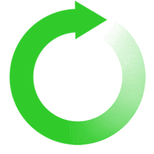 Simple Green Arrow Turn PowerPoint Animation layout preview.