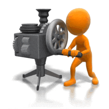 Stick Figure Cranking Machine PowerPoint Animation layout preview.