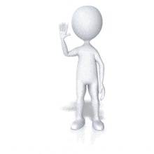 Stick Figure Waving Hand PowerPoint Animation layout preview.