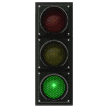Traffic Lights Switching Colors PowerPoint Animation layout preview.