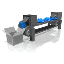 Assembly Line Building Blocks PowerPoint Animation layout preview.