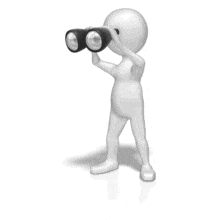 Stick Figure Looking With Binoculars PowerPoint Animation layout preview.