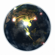 Global Network PowerPoint Animation layout preview.