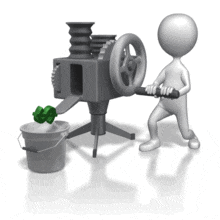 Cranking Out Little Money PowerPoint Animation layout preview.