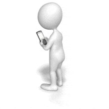 Stick Figure Texting on Smart Phone PowerPoint Animation layout preview.