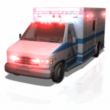 Ambulance Flashing Lights PowerPoint Animation layout preview.