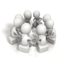 Solution Group Thinking PowerPoint Animation layout preview.