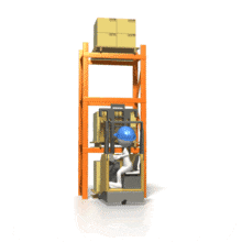 Reach Truck Moving Pallets Around PowerPoint Animation layout preview.