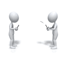 Texting A Friend Back N Forth PowerPoint Animation layout preview.