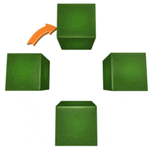 Arrow Light Boxes PowerPoint Animation layout preview.