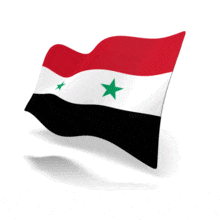 Animated Syria Flag PowerPoint Animation layout preview.
