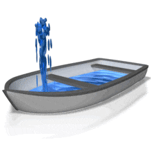 Sinking Row Boat PowerPoint Animation layout preview.