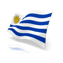 Uruguay Flag PowerPoint Animation layout preview.