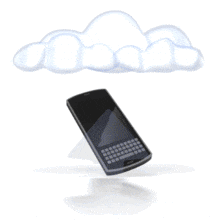 Mobile Device Cloud Upload PowerPoint Animation layout preview.