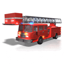 Firetruck With Lights On PowerPoint Animation layout preview.
