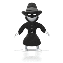 Paranoid Spy Stick Figure Criminal PowerPoint Animation layout preview.