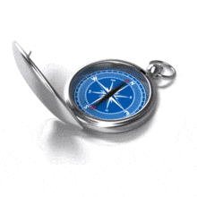 Animated Compass Clipart PowerPoint Animation layout preview.