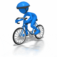 Bicycle Racer Peddling PowerPoint Animation layout preview.
