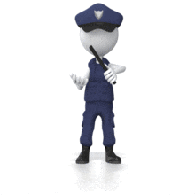 Officer Night Stick Intimidation PowerPoint Animation layout preview.