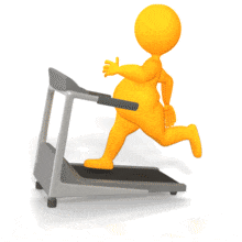 Running on Treadmill Losing Weight PowerPoint Animation layout preview.