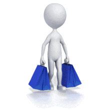 Walking With Shopping Bags PowerPoint Animation layout preview.