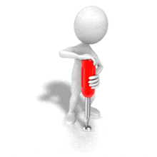 Stick Figure Cranking Screwdriver PowerPoint Animation layout preview.