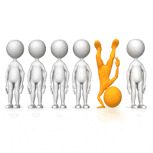 Stick Figure Be Different PowerPoint Animation layout preview.
