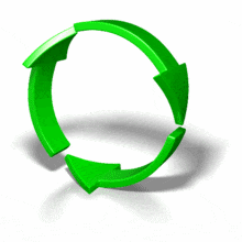 Green Arrows Circle PowerPoint Animation layout preview.