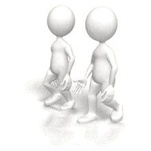 Stick Figures Walking Talking PowerPoint Animation layout preview.