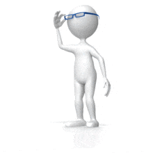 Stick Figure Trying on Glasses PowerPoint Animation layout preview.