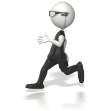 Agent Stick Figure Running PowerPoint Animation layout preview.