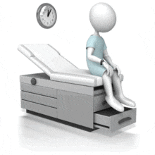 Waiting On Examination Table PowerPoint Animation layout preview.