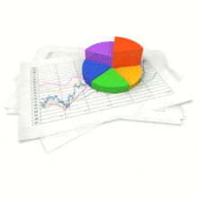 Circular Pie Chart Data Up Down PowerPoint Animation layout preview.