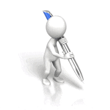 Stick Figure Write With Pen PowerPoint Animation layout preview.