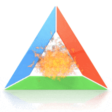 Fire Triangle No Text PowerPoint Animation layout preview.