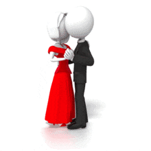 Couple Slow Dancing Together PowerPoint Animation layout preview.
