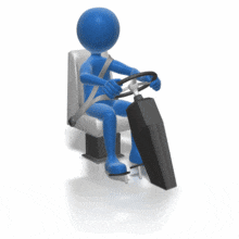 Stick Figure Driving Tired PowerPoint Animation layout preview.