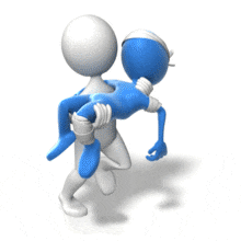 Running With Injured Person PowerPoint Animation layout preview.