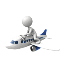 Airplane Passenger Ride PowerPoint Animation layout preview.